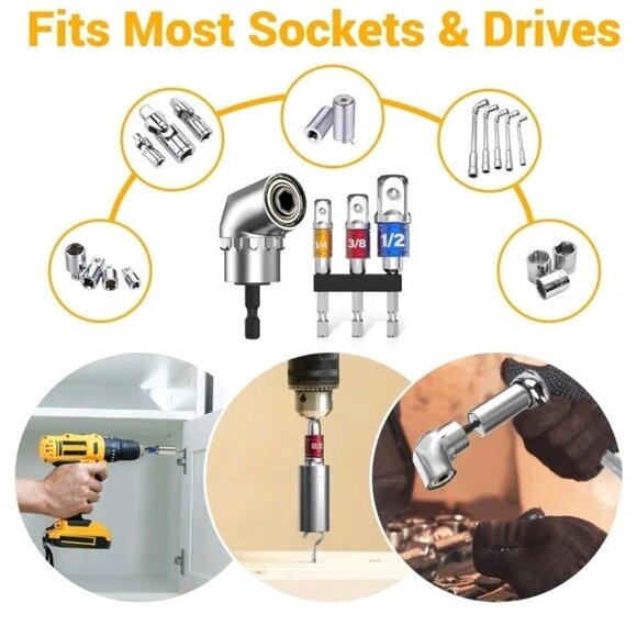 Socket Adapter Set Tools Impact Drill Adapter Extension Open Box - Picture 5 of 9